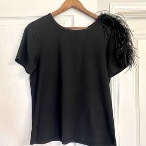 Black summer short sleeve top NWT